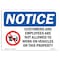Signmission OSHA, 7" Width, Rigid Plastic, 7" W, 10" L, Landscape, Work on Vehicles Not Allowed Sign OS-NS-P-710-L-16911 - alternate 1